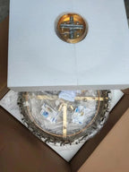 Rylee Gold Edged Crystal And Copper Ring Chandelier - Lumos Glows136:200003939Neutral light;200000795:367Ceiling 30CM