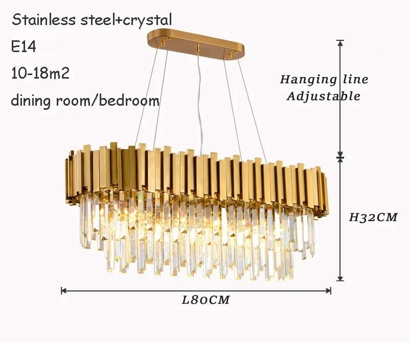 Rylee Gold Edged Crystal And Copper Ring Chandelier - Lumos Glows136:367White light;200000795:350850Hanging Long 80CM