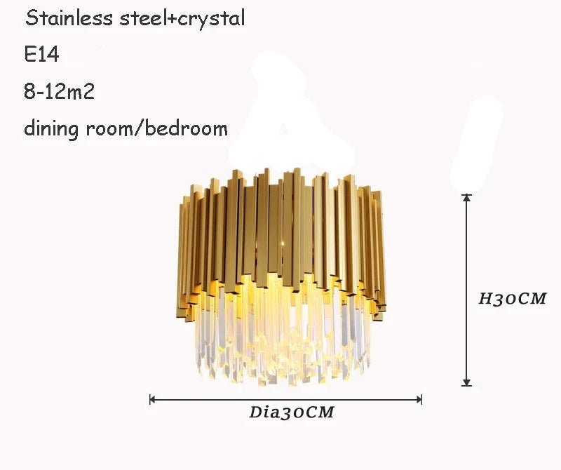 Rylee Gold Edged Crystal And Copper Ring Chandelier - Lumos Glows136:200003939Neutral light;200000795:367Ceiling 30CM