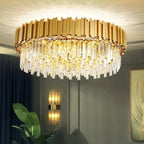 Rylee Gold Edged Crystal And Copper Ring Chandelier - Lumos Glows136:200003939Neutral light;200000795:367Ceiling 30CM