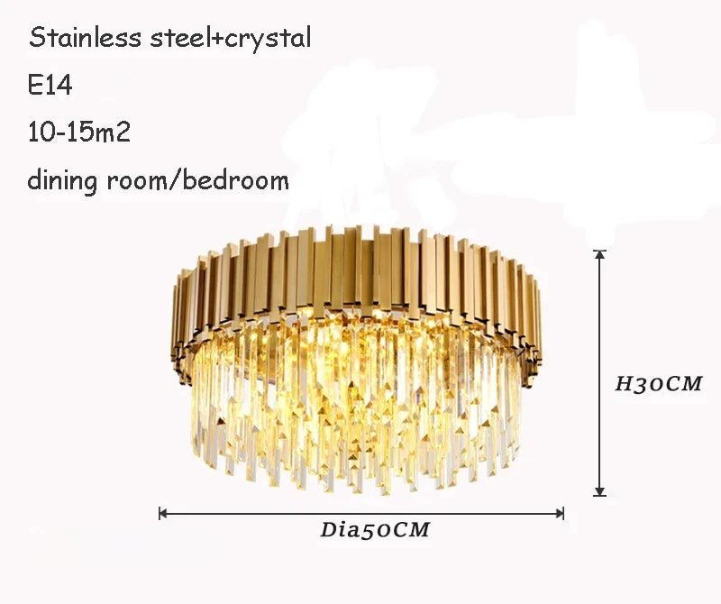 Rylee Gold Edged Crystal And Copper Ring Chandelier - Lumos Glows136:367White light;200000795:175Ceiling 50CM