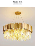 Rylee Gold Edged Crystal And Copper Ring Chandelier - Lumos Glows136:200003939Neutral light;200000795:367Ceiling 30CM
