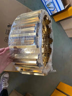 Rylee Gold Edged Crystal And Copper Ring Chandelier - Lumos Glows136:200003939Neutral light;200000795:367Ceiling 30CM