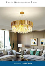 Rylee Gold Edged Crystal And Copper Ring Chandelier - Lumos Glows136:200003939Neutral light;200000795:367Ceiling 30CM