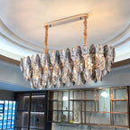 Zoey Crystal & Copper Bar Chandelier - Modern Flush Mount Light - Lumos Glows136:2000061533 Colors L130cm-Long