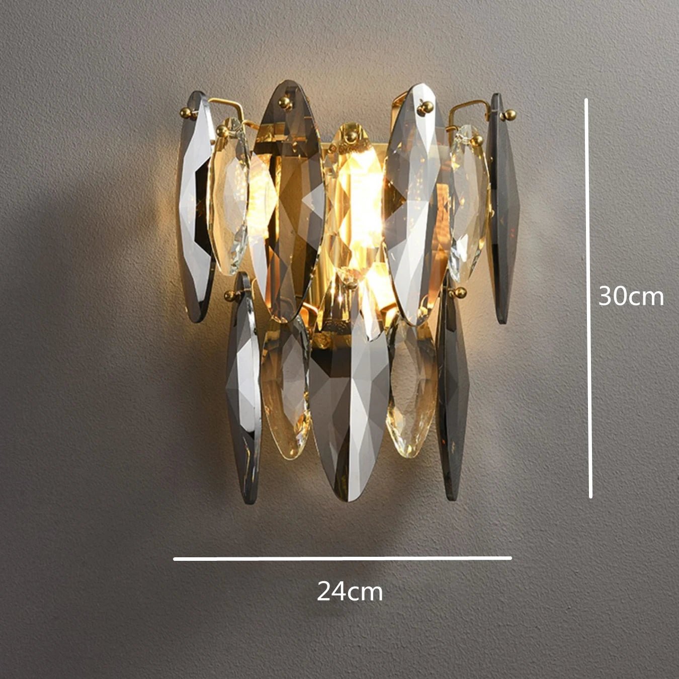 Zoey Crystal & Copper Bar Chandelier - Modern Flush Mount Light - Lumos Glows136:200003938Warm white Wall lamp
