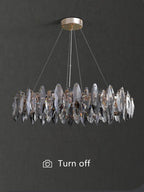 Zoey Crystal & Copper Bar Chandelier - Modern Flush Mount Light - Lumos Glows136:2000061533 Colors 130cm-Long