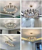 Zoey Crystal & Copper Bar Chandelier - Modern Flush Mount Light - Lumos Glows136:2000061533 Colors 130cm-Long