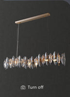 Zoey Crystal & Copper Bar Chandelier - Modern Flush Mount Light - Lumos Glows136:2000061533 Colors 130cm-Long