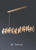 Zoey Crystal & Copper Bar Chandelier - Modern Flush Mount Light - Lumos Glows136:2000061533 Colors 130cm-Long