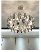 Zoey Crystal & Copper Bar Chandelier - Modern Flush Mount Light - Lumos Glows136:2000061533 Colors 130cm-Long