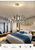 Zoey Crystal & Copper Bar Chandelier - Modern Flush Mount Light - Lumos Glows136:2000061533 Colors 130cm-Long