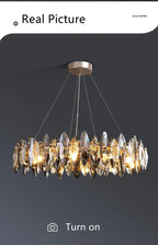 Zoey Crystal & Copper Bar Chandelier - Modern Flush Mount Light - Lumos Glows136:2000061533 Colors 130cm-Long